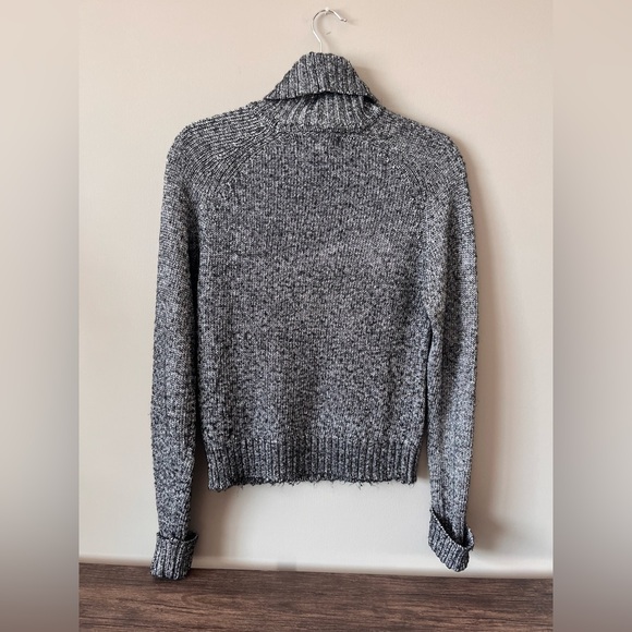 Anthropologie Charcoal - w/ Slight Shimmer Knit Turtleneck Sweater - Picture 11 of 16